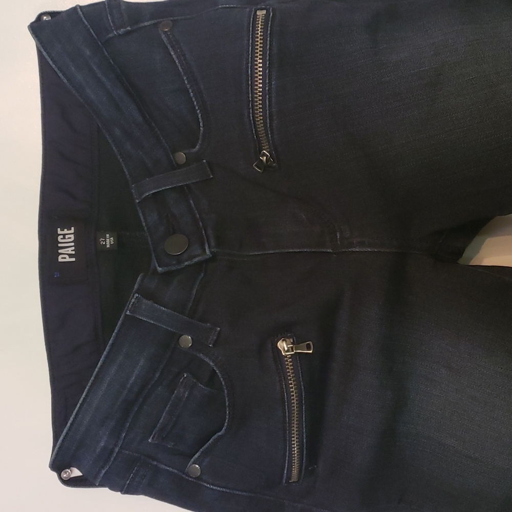 Paige skinny jeans "Jane zip crop" 27w 27in made in USA 🇺🇸
